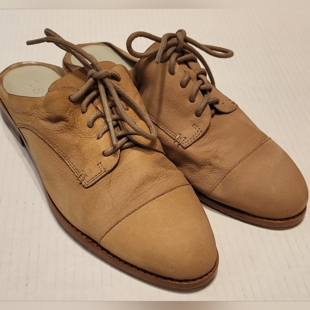1. State Fea Womens Leather Lace Up Oxford Mules Sz 10M